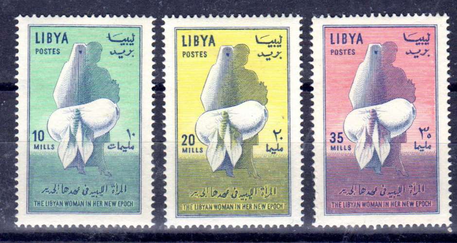 Libye; 1-12-1964; Emancipation de la femme; YT 237 - 239; neuf **, Lot 51536