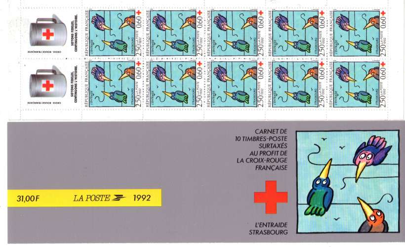 Carnet Croix Rouge 1992; YT 20041; neuf **, Lot 80016