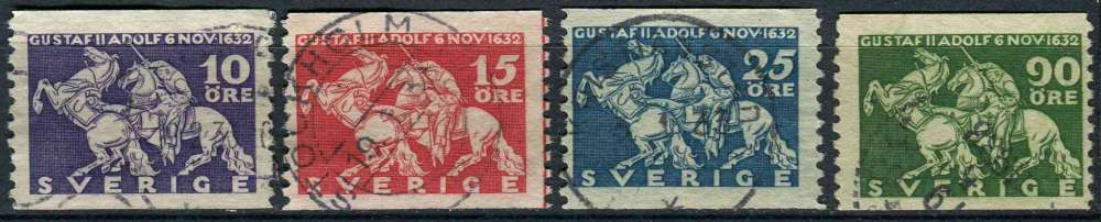 SUEDE 1932 OBLITERE N° 224 à 227