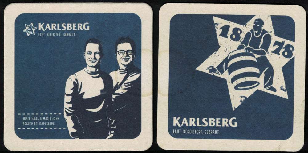 Allemagne Sous Bock Beermat Coaster Bière Beer Karlsberg Josef Haas & Max Giesen SU