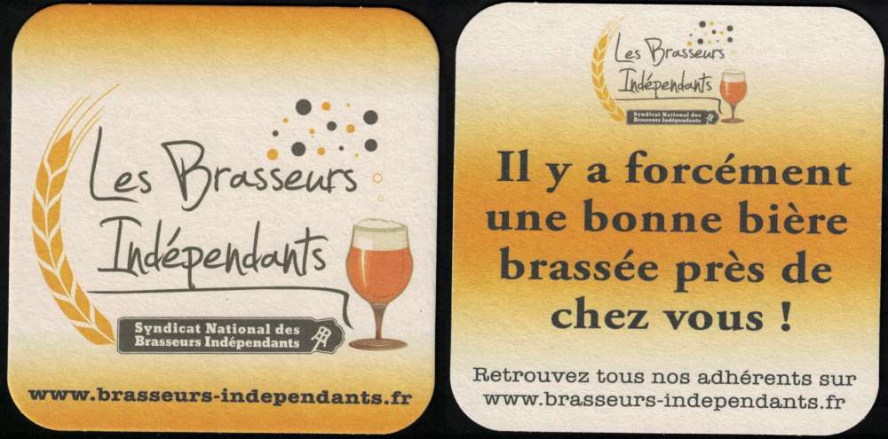 France Sous Bock Beermat Coaster Bière Beer Les Brasseurs Indépendants SU