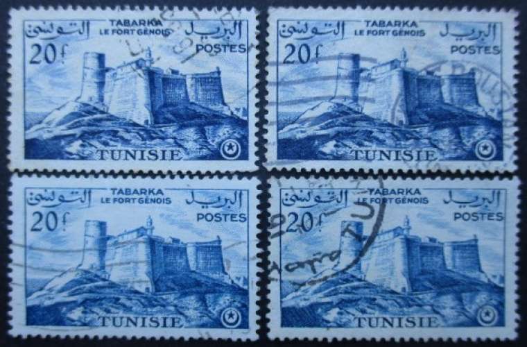 TUNISIE N°413 X 4 oblitéré