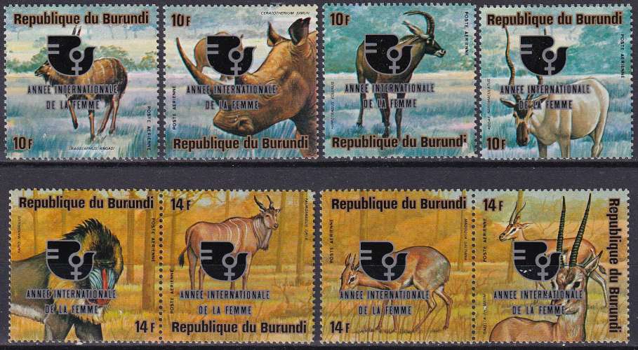 burundi ... P.A. n° 392 à 395  neufs** ... 1975