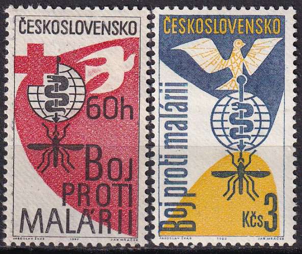 tchecoslovaquie ... n° 1223/1224  neufs* ... 1962