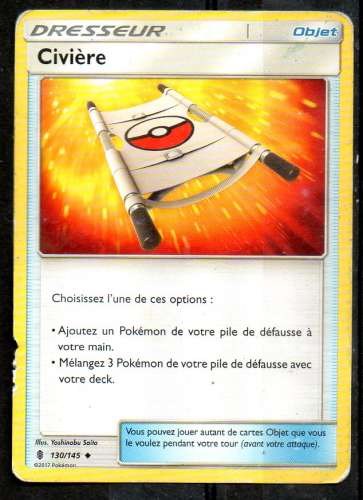 Carte Pokemon DRESSEUR CIVIERE / Édition Soleil et Lune - Gardiens Ascendants / N°130/145