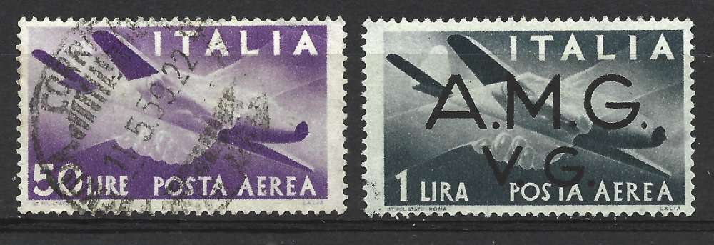 ITALIE 1945 - AVIONS - YT : PA 113 et 121
