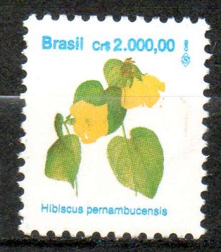 Bresil Yvert N°2094 Neuf 1992 Fleur HIBISCUS PERNAMBUCENSIS 