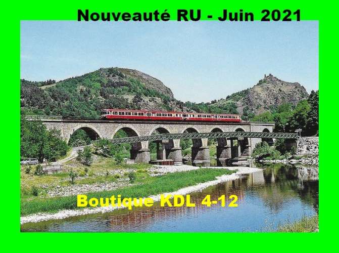 RU 1901 - Autorails Caravelle X 4630 sur le viaduc de CHAMALIERES-SUR-LOIRE - Haute Loire - SNCF