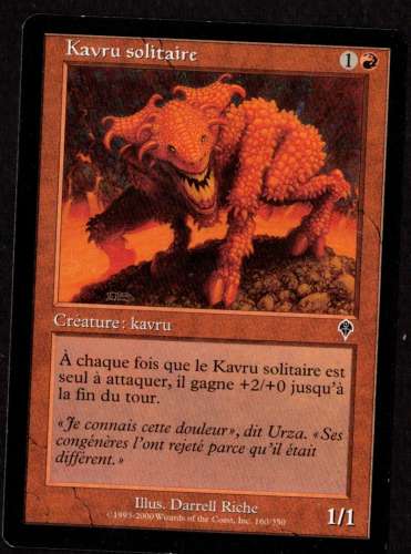 Magic The Gathering Deckmaster 1993-2000 n° 1 kavru solitaire