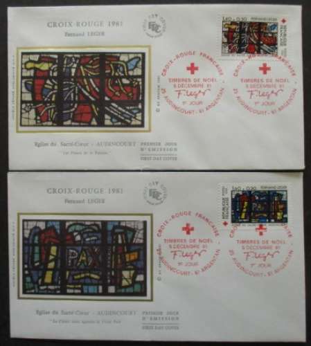 FRANCE 2 FDC Croix rouge 05-12-1981 Audincourt