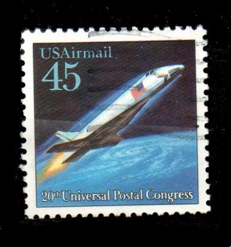 Etats-Unis Yvert PA N°116 Oblitéré 1989 20° Congres UPU Navette spatiale