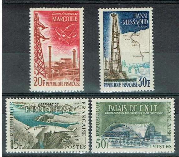 FRANCE 1959 - YT 1203 1204 1205 1206 ** MNH SÉRIE COMPLÈTE.