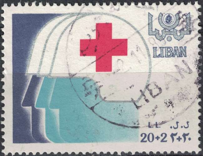 Liban 1988 Oblitéré Used Red Cross on Helmets Croix Rouge sur Casques Blancs