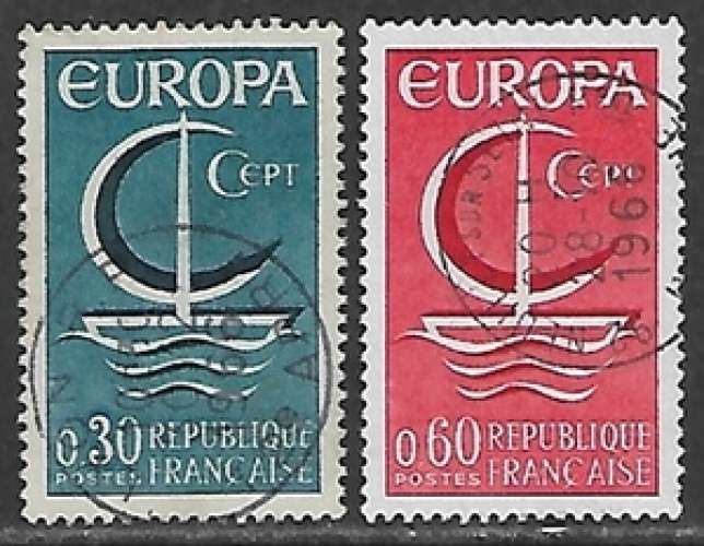 FRANCE 1966  YT 1490 / 1491 oblitérés - Europa