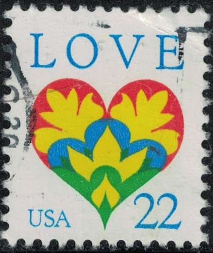 Etats Unis 1987 Oblitéré Used Coeur Stylisé Love Amour SU
