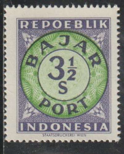 INDONESIE - Emission de Vienne - Taxe - Michel N° 3**