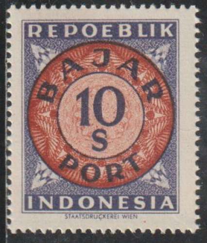 INDONESIE - Emission de Vienne - Taxe - Michel N° 6**