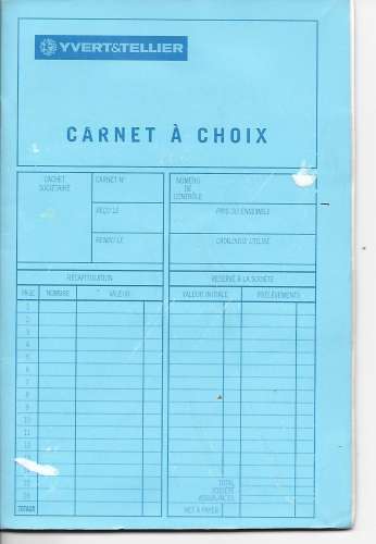 CARNETS à CHOIX OCCASION  1 