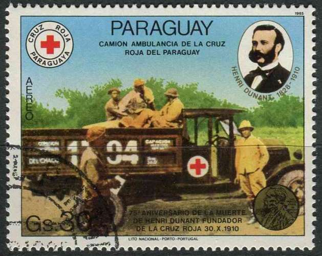 PARAGUAY 1985 OBLITERE Poste aérienne N° 989 Croix-Rouge