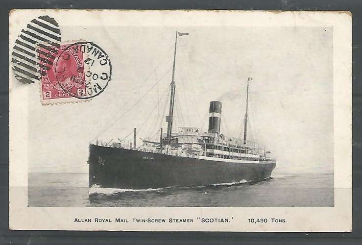 Canada - 1912 - Allan Royal Mail Twin-Screw Steamer 