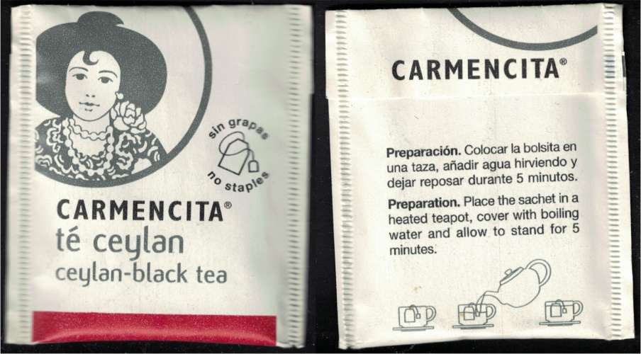 Espagne Sachet Thé Carmencita Té Ceylan Black tea