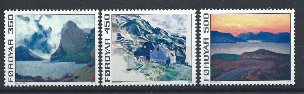 Féroé N°12/14** (MNH) 1975 - Tableaux  Féroé N°12/14** (MNH) 1975 - Tableaux