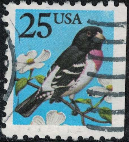 Etats Unis 1988 Oblitéré Used Oiseau Pheucticus ludovicianus Cardinal à poitrine rose SU