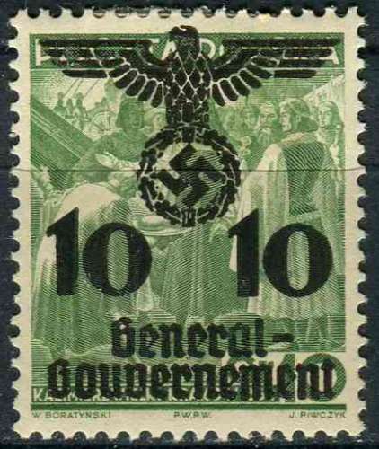 POLOGNE OCCUPATION ALLEMANDE 1940 NEUF* charnière N° 34