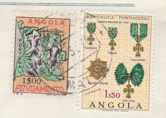Angola sur lettre YT 516, 543