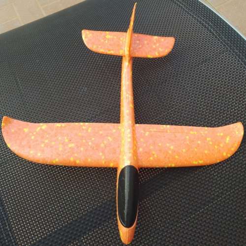 Avion Planeur en mousse orange