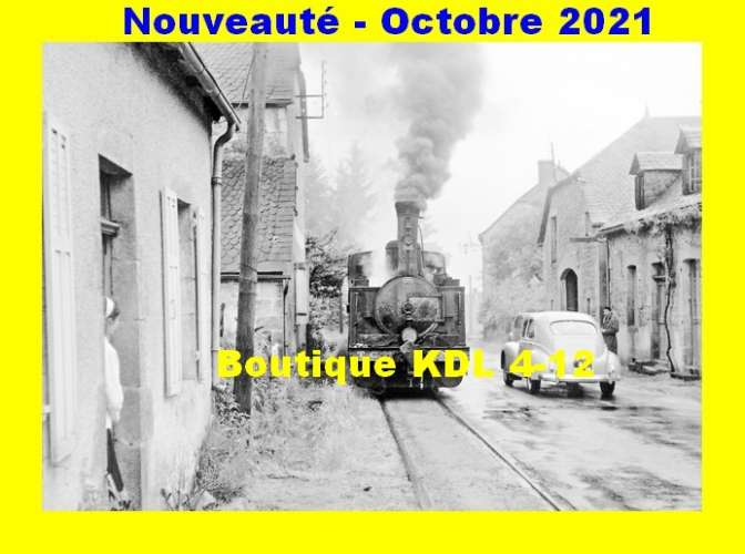AL 734 - Train MV, loco Pinguet 030 T n° 3 traversant MARCILLAC - Corrèze - TC