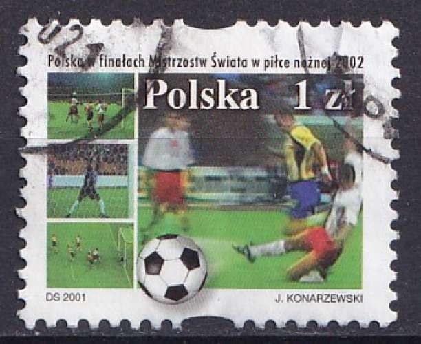 Pologne 2001 Y&T 3694 oblitéré - Championnat du Monde de football 2002 