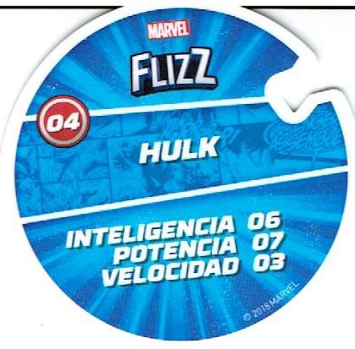 ESP. 2018 - MARVEL FLIZZ Nº4.     