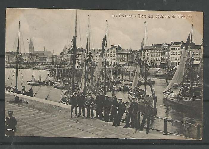 Belgique - Ostende - 1922 - Port des Pêcheurs de Crevettes