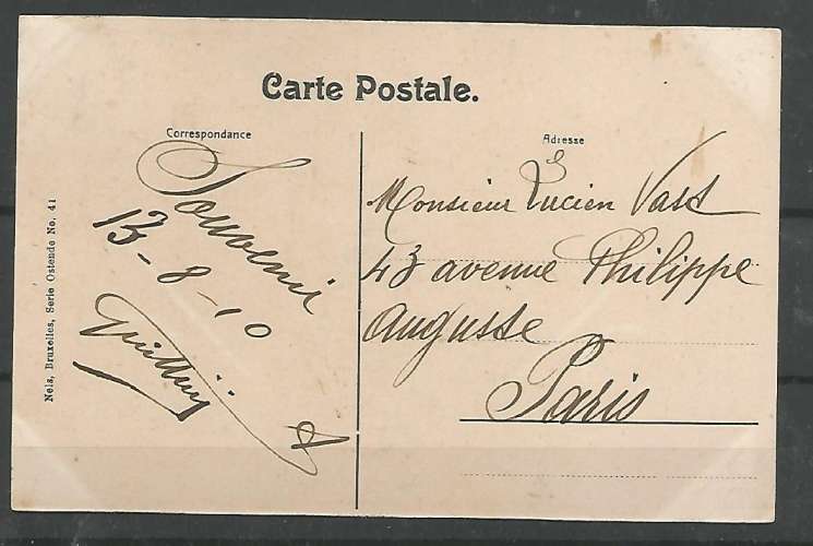 Belgique - Ostende - 1920 - La Male 