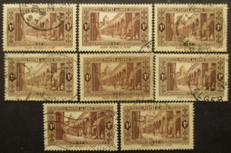 ALGERIE N°116 X 8 oblitéré