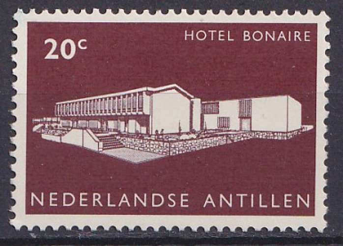 Antilles néerlandaises 1963 Y&T 322 neuf sans charnière - Hotel Bonaire (scan dos) 