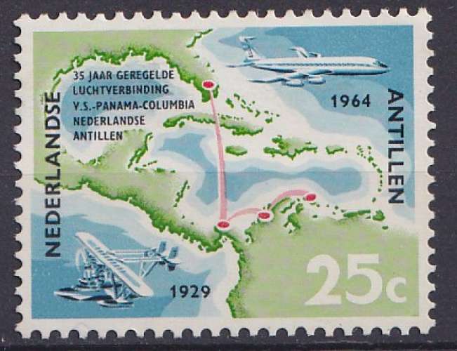 Antilles néerlandaises 1964 Y&T 331 neuf avec charnière - Carte des Caraibes 