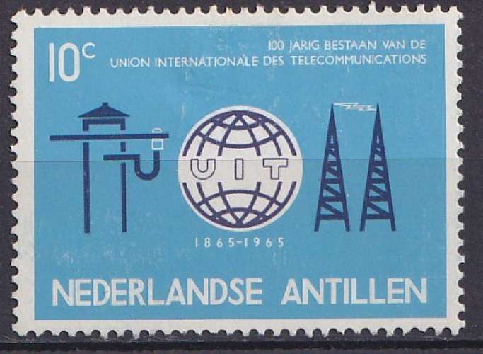 Antilles néerlandaises 1965 Y&T 339 neuf avec charnière - Union internationale des télécommunication