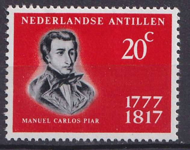 Antilles néerlandaises 1967 Y&T 369 neuf avec charnière - Manuel Carlos Piar 