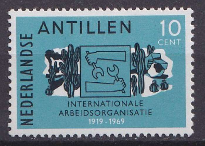 Antilles néerlandaises 1969 Y&T 396 neuf avec charnière - Organisation internationale du travail 