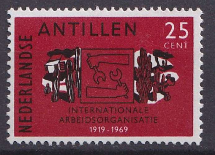 Antilles néerlandaises 1969 Y&T 397 neuf avec charnière - Organisation internationale du travail 