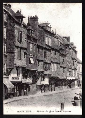 CP France 14 Honfleur reproduction maisons du quai Sainte-Catherine atelier J Lefebvre 31.89.23.70