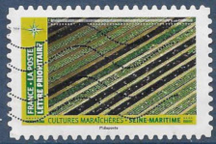 FRANCE 2021 : yt 1951 Oblitéré/Used # Mosaïque de paysages - Culture maraichères