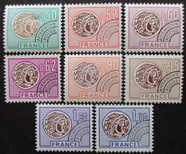FRANCE préoblitéré série N°138 au 145 monnaie gauloise neuf ** 