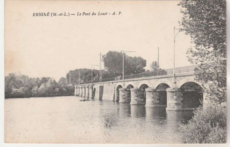 cpa  49 Erigné  Le Pont du Louet