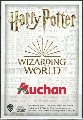 Carte Harry Potter Auchan Wizarding World Petrificus Totalus Thermosensible N° 81