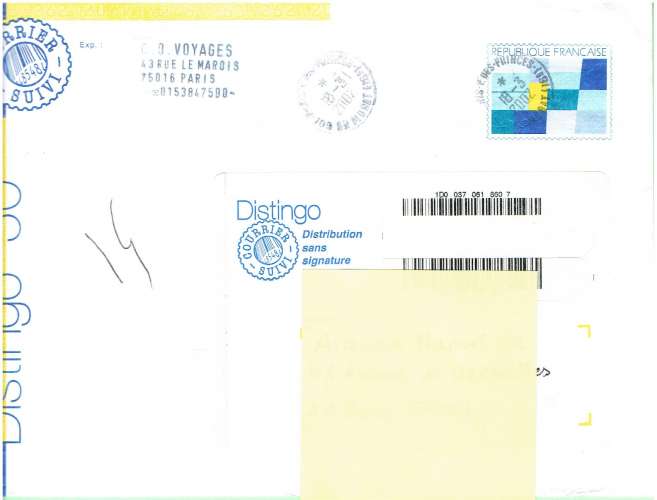 FRANCE 1991 - ENTIER POSTAL DISTINGO 50 SUIVI YT 2011-E OBLITÉRÉ. 