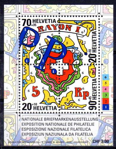 Suisse 2000; Exposition Nationale de Philatélie, YT BF 30; neuf **, Lot 53078-2