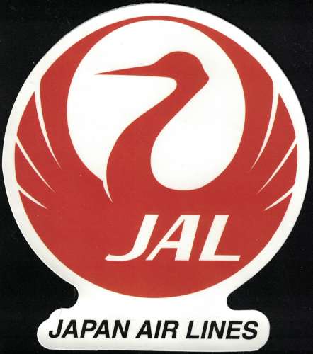 Autocollant JAL Japan Air Lines Airlines Compagnie Aérienne